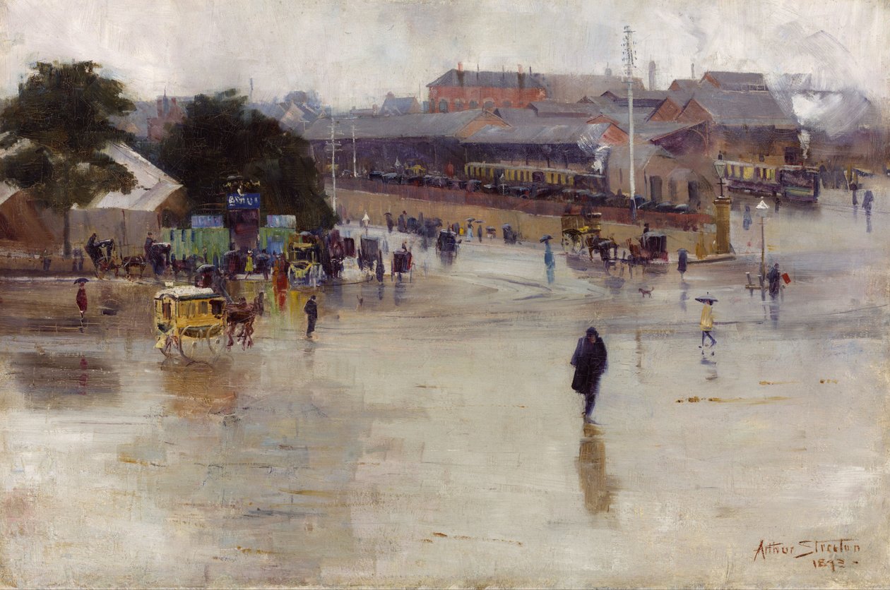 A, estação de comboios, Redfern de Arthur Streeton