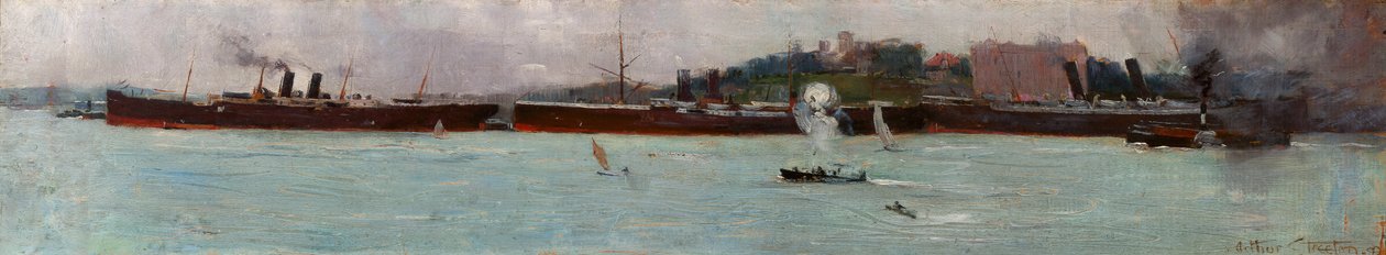 Os três forros, Circular Quay de Arthur Streeton