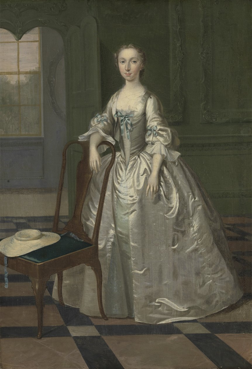 Uma senhora em uma sala de estar, c.1740-41 de Arthur Devis