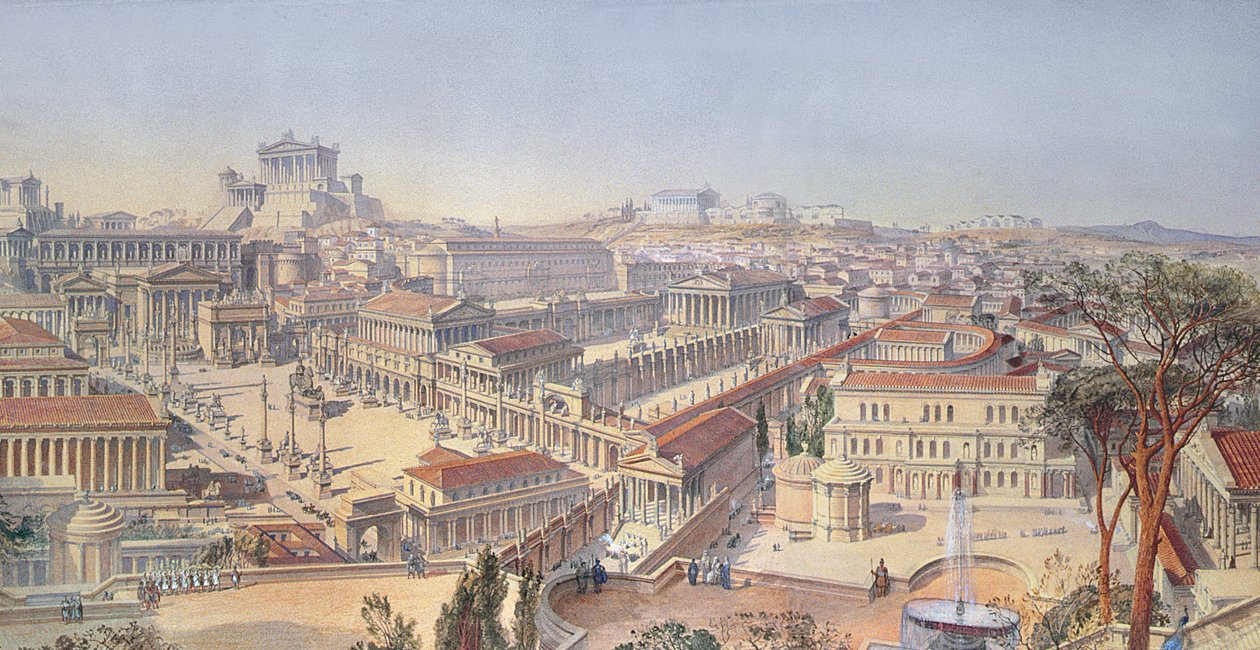 Roma como era, restaurada após os restos existentes (detalhe de 25183) de Arthur Ashpitel