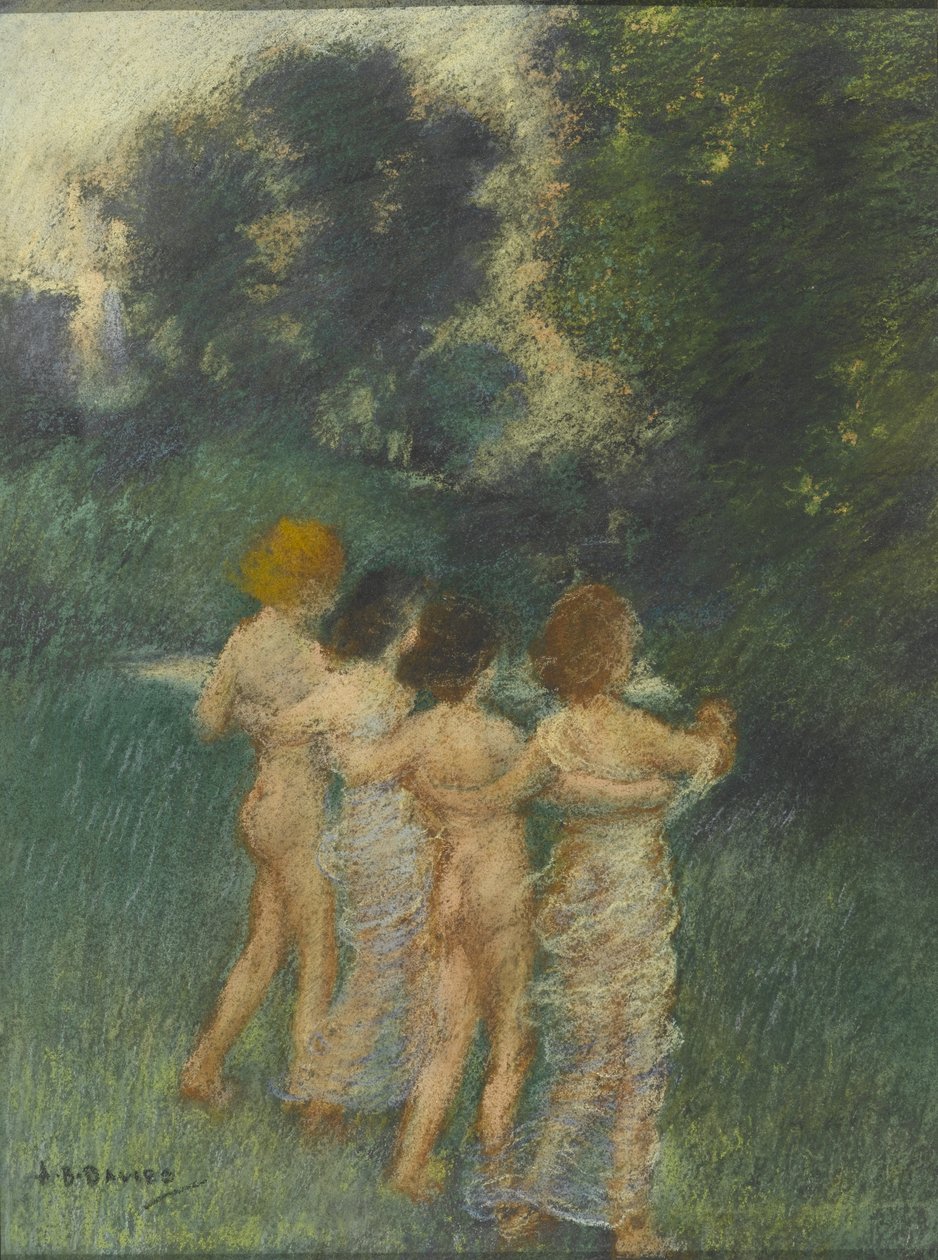 Crianças Querubianas, 1900 (pastel sobre wc) de Arthur Bowen Davies