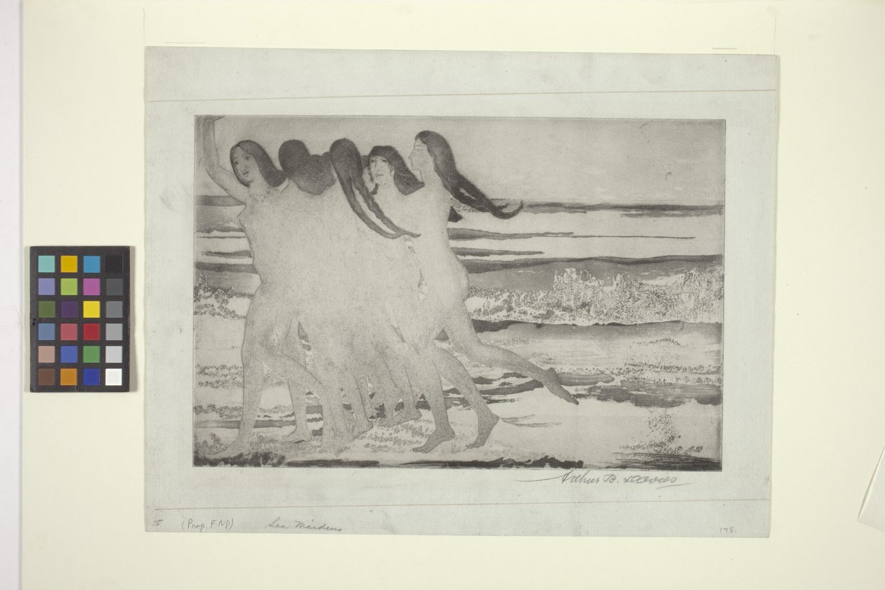 Sea Maidens (gravura e aquatint) de Arthur Bowen Davies