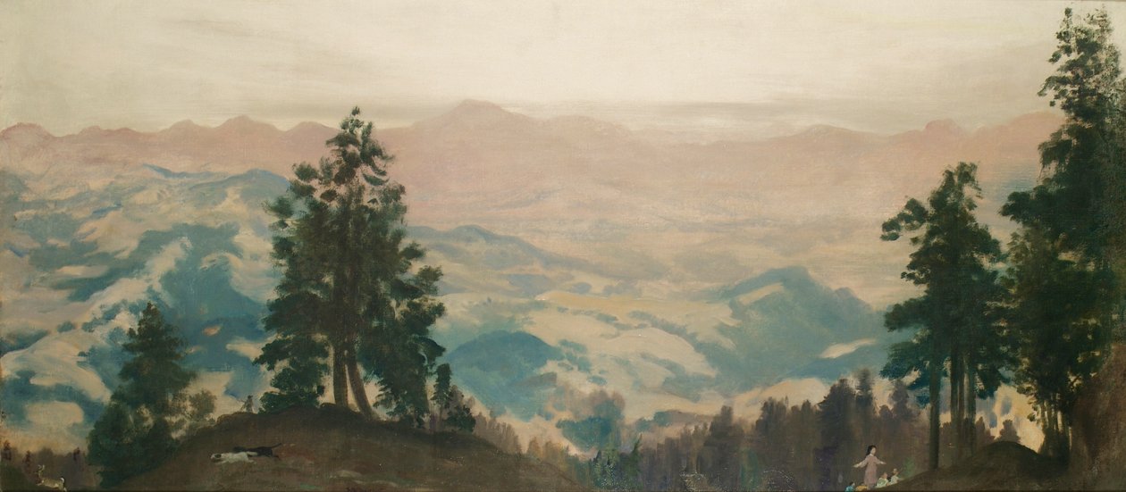 A atração da perseguição, 1905 de Arthur Bowen Davies