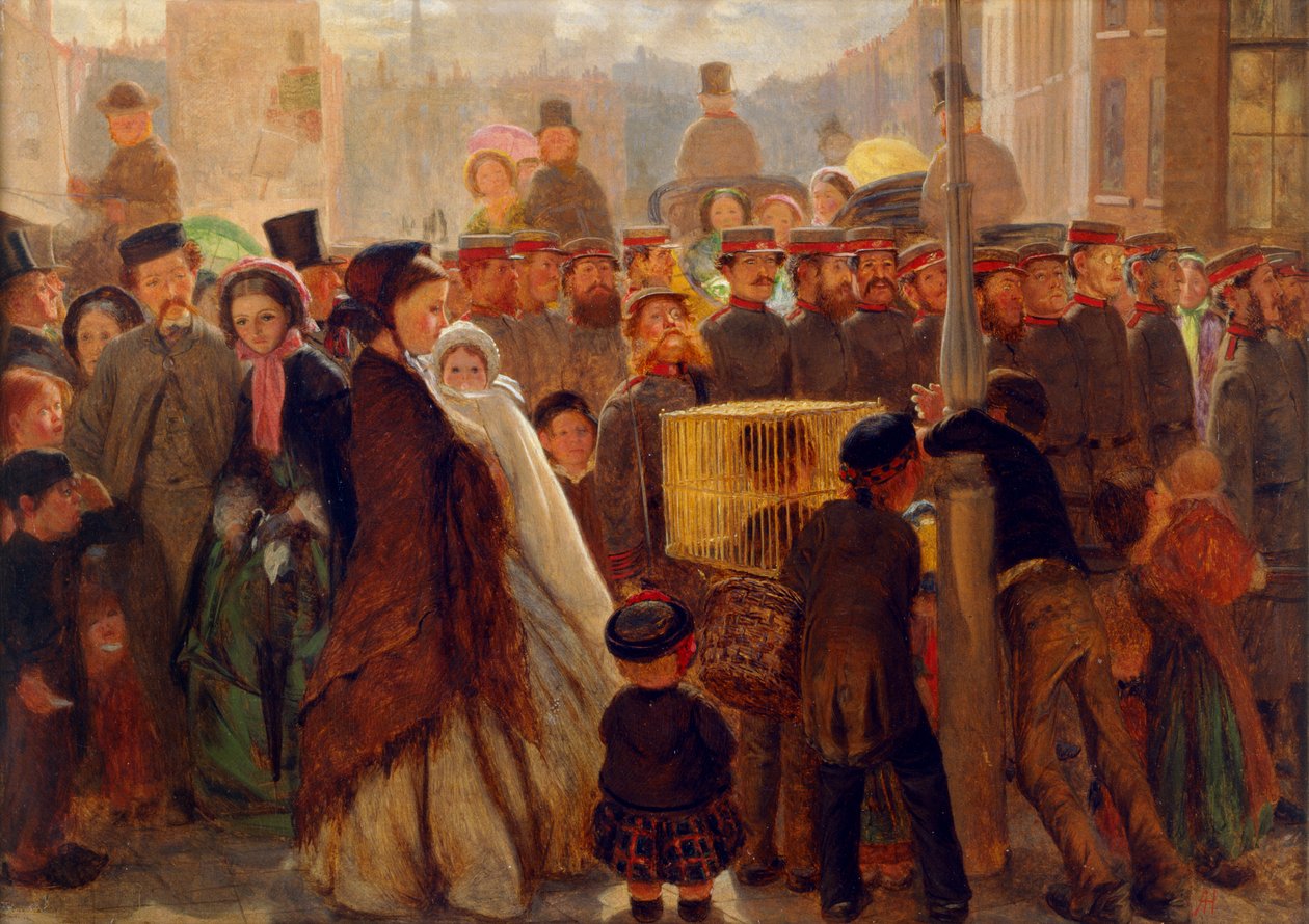 Voluntários a marchar de Arthur Boyd Houghton