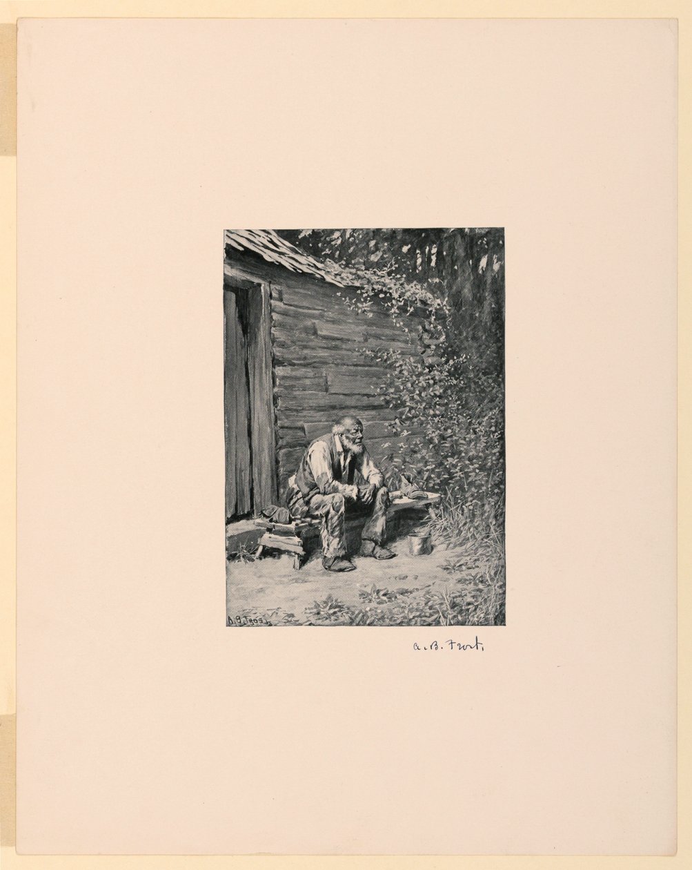 Tio Remus na porta de sua cabana de Arthur Burdett Frost