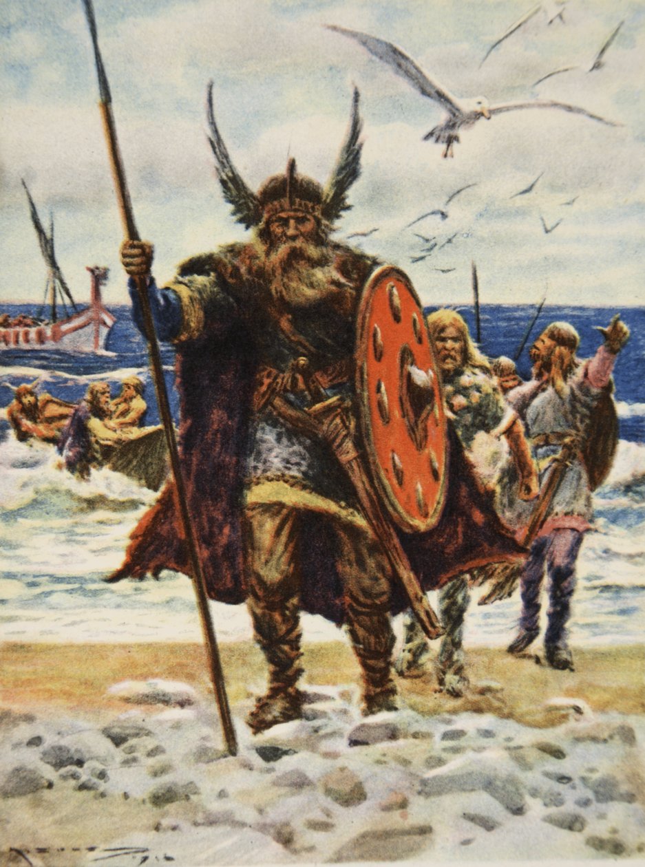 The Landing of the Vikings, ilustração de 