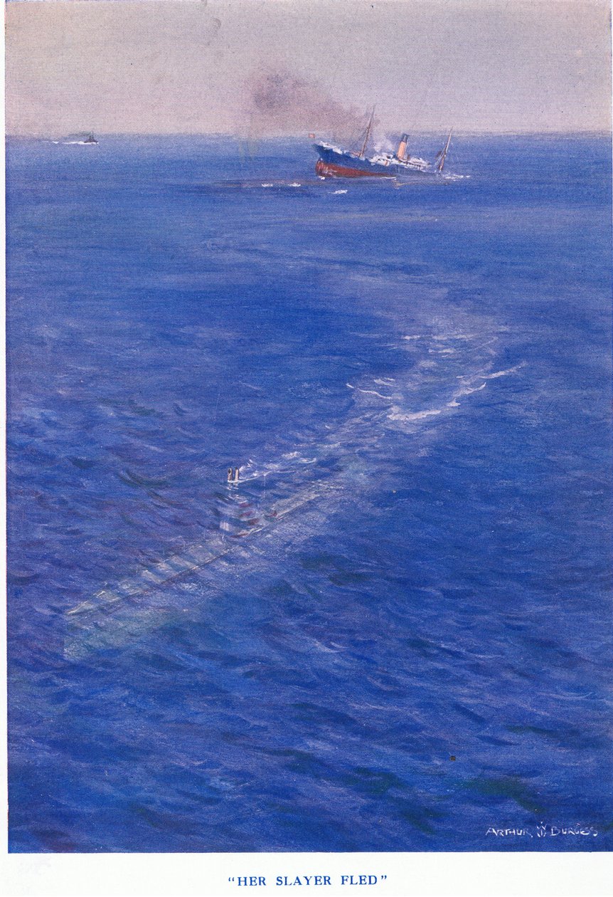 Seu assassino fugiu, da história de Cassells do povo britânico publicada pela Waverley Book Company Limited, c.1940 de Arthur C. Burgess
