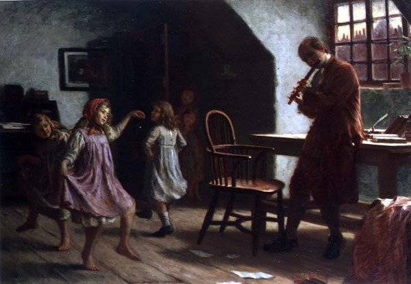 Crianças Dançando perante Oliver Goldsmith de Arthur Claude Cooke