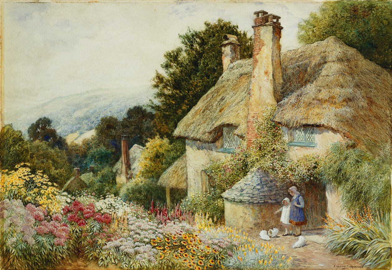 Um chalé em Selworthy, perto de Minehead de Arthur Claude Strachan