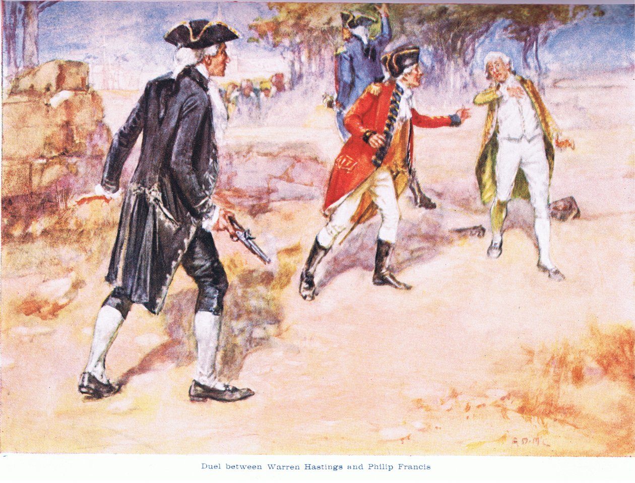 Duelo entre Warren Hastings e Philip Francis 1780AD de Arthur David McCormick