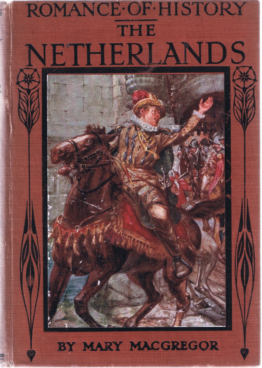 Design da capa, ilustração do Romance da História: Holanda, década de 1920 de Arthur David McCormick