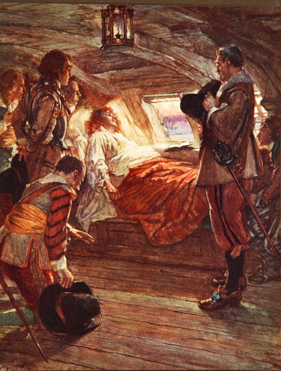 A Morte do Almirante Blake (1599-1657) ilustração de 