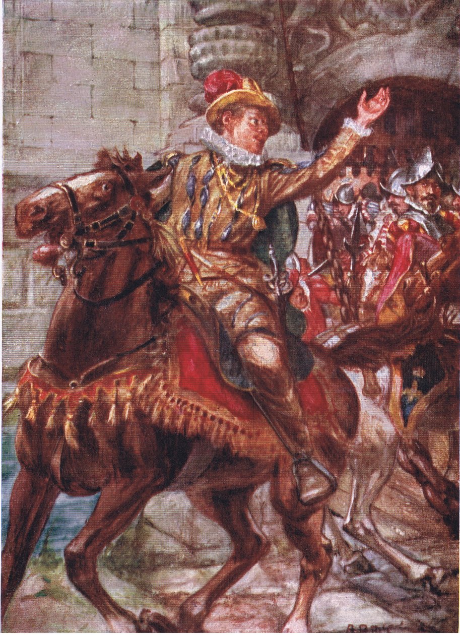 Há a sua cidade, meus rapazes. Vá tomar posse dela, ilustração do Romance da História: Holanda, década de 1920 de Arthur David McCormick