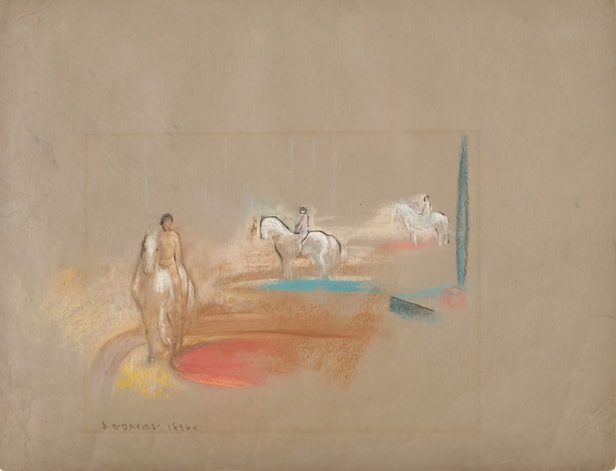 Três Cavaleiros, 1896. de Arthur Davies