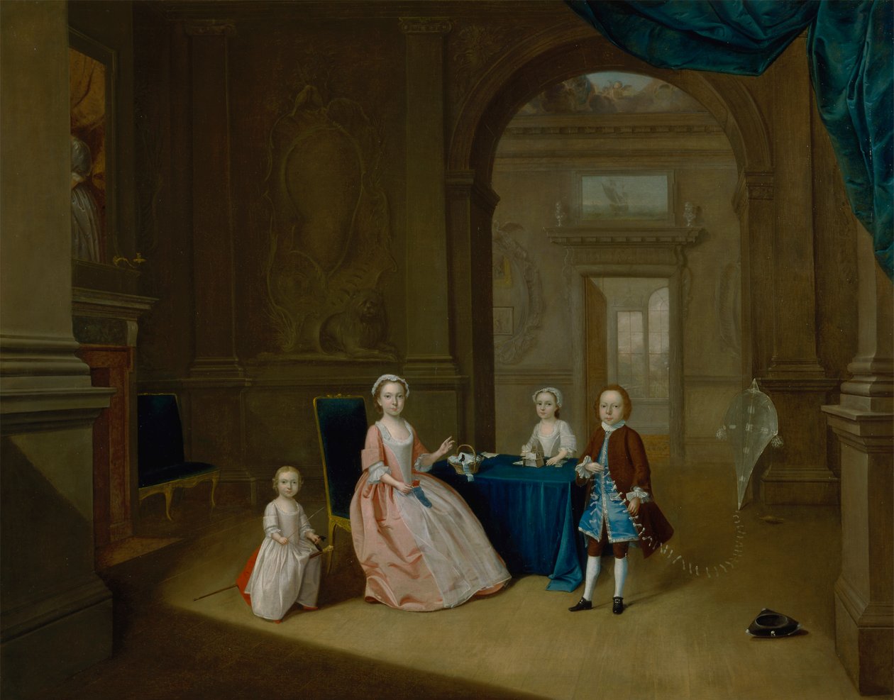 Crianças num Interior de Arthur Devis