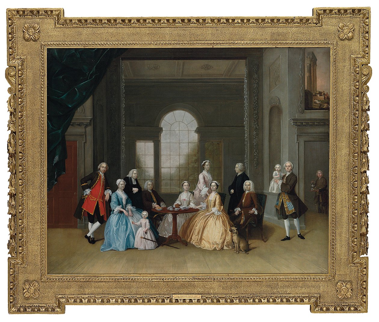 Retrato de grupo de John Offley Crewe e sua família de Arthur Devis