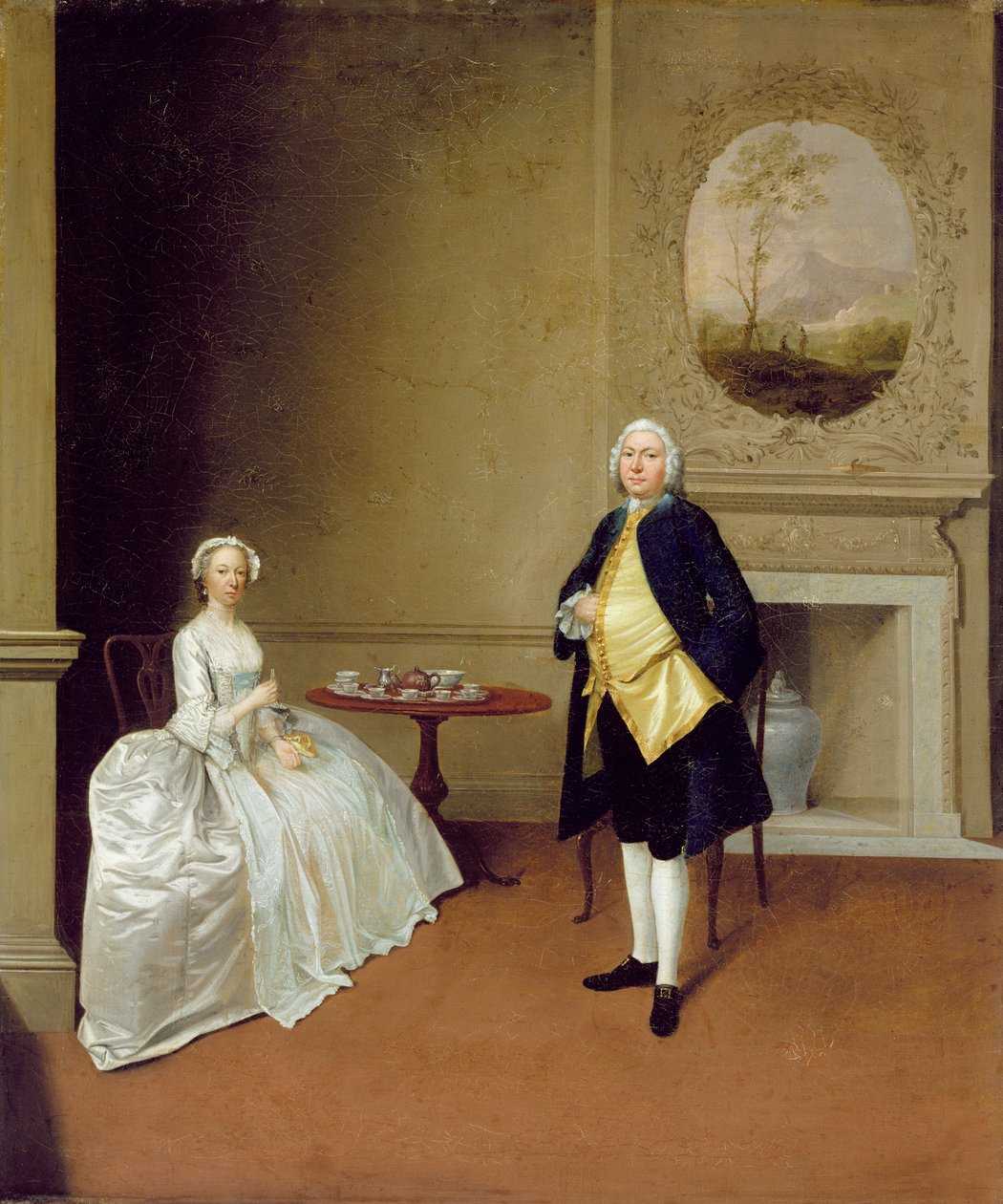Sr. e Sra. Hill, c.1750-51 (óleo sobre tela) de Arthur Devis