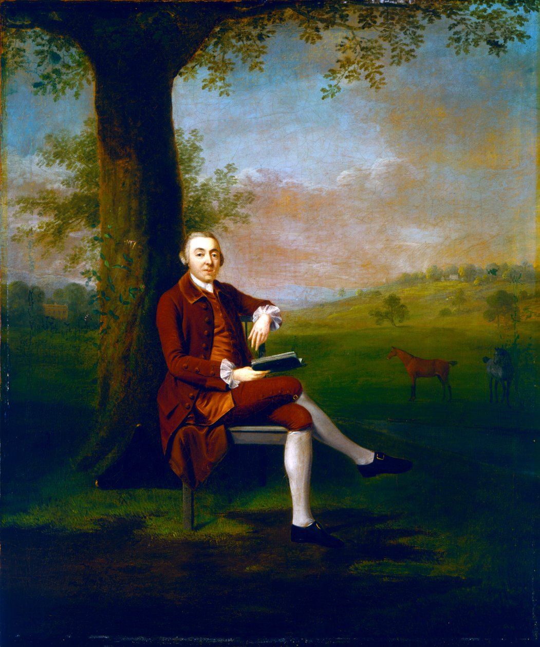 Retrato possivelmente de John Trevor, 3o Barão Trevor da colina de St. Anne, Surrey e Trevalyn Hall, Denbighshire, 1763 de Arthur Devis