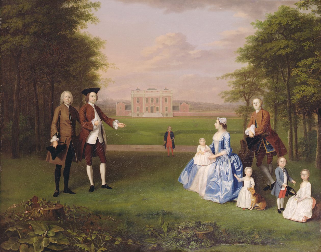 Robert Gwillym de Atherton e sua família, c.1745-7 (óleo sobre tela) de Arthur Devis