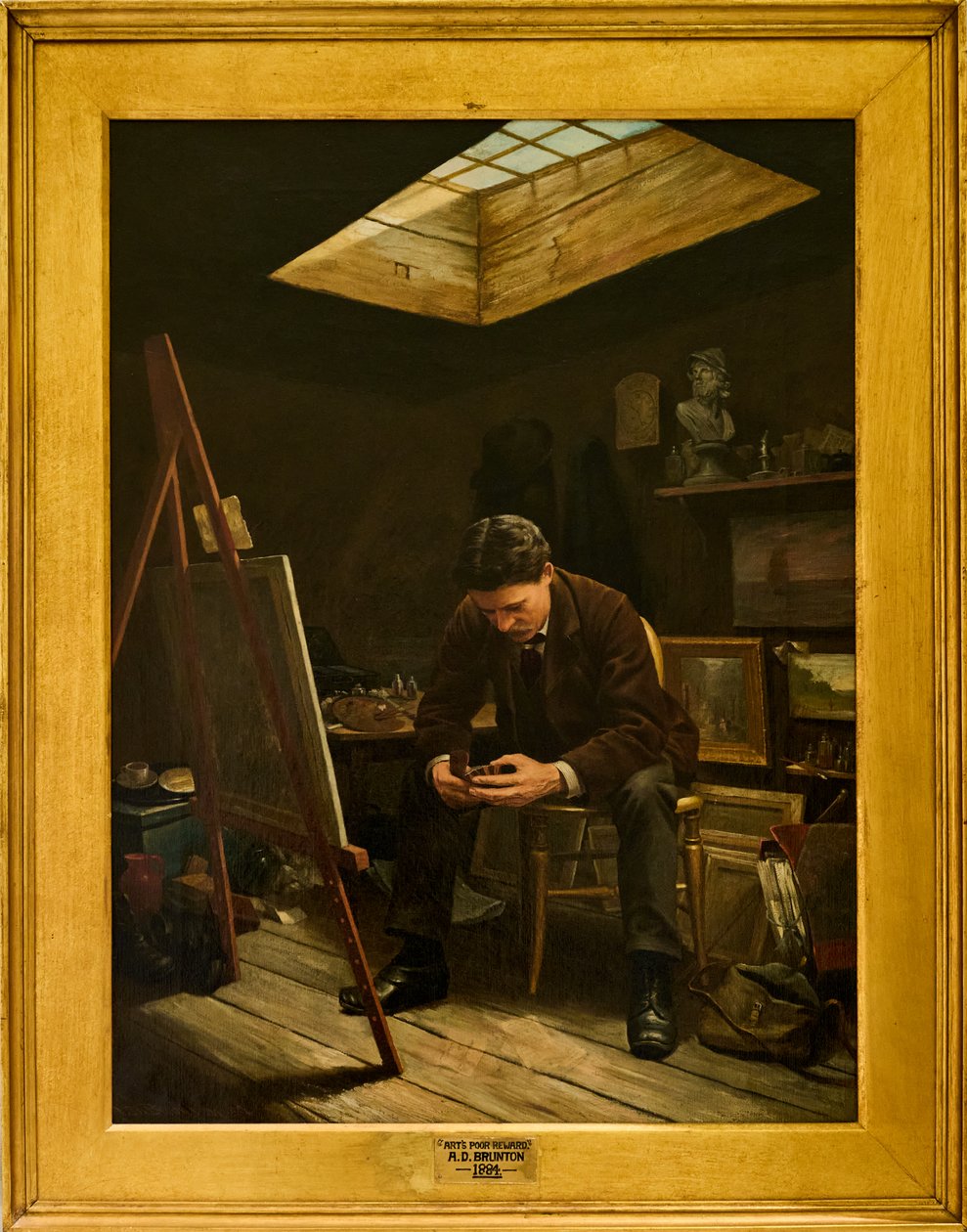 A pobre recompensa da arte, a bolsa vazia de Arthur Dickinson Brunton