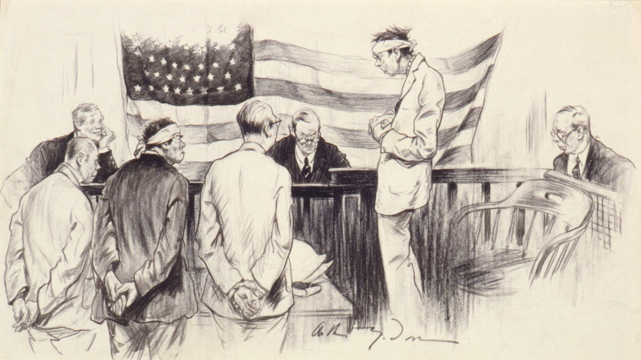 A cena da sala do tribunal de Arthur Dove
