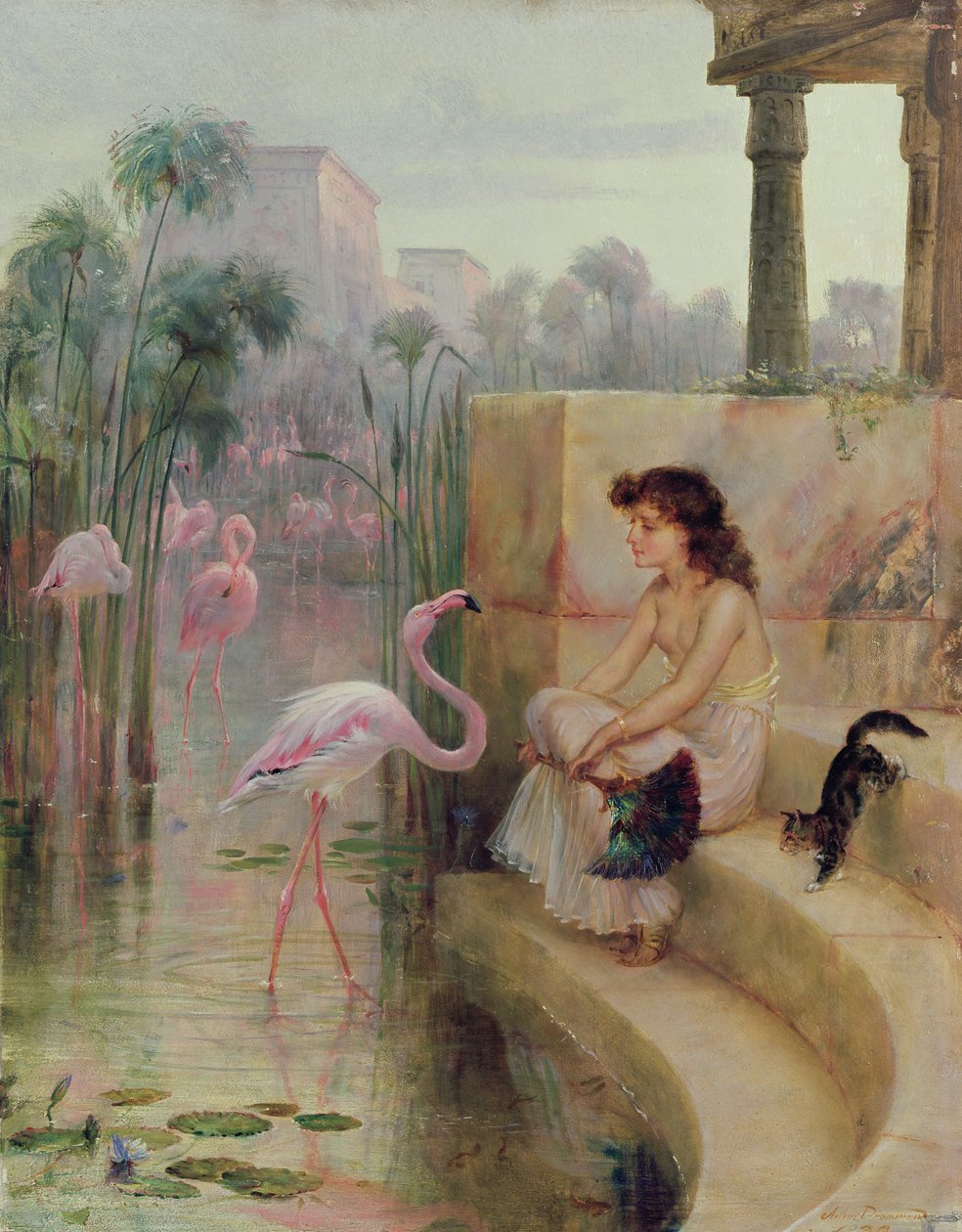 Uma garota com flamingos de Arthur Drummond