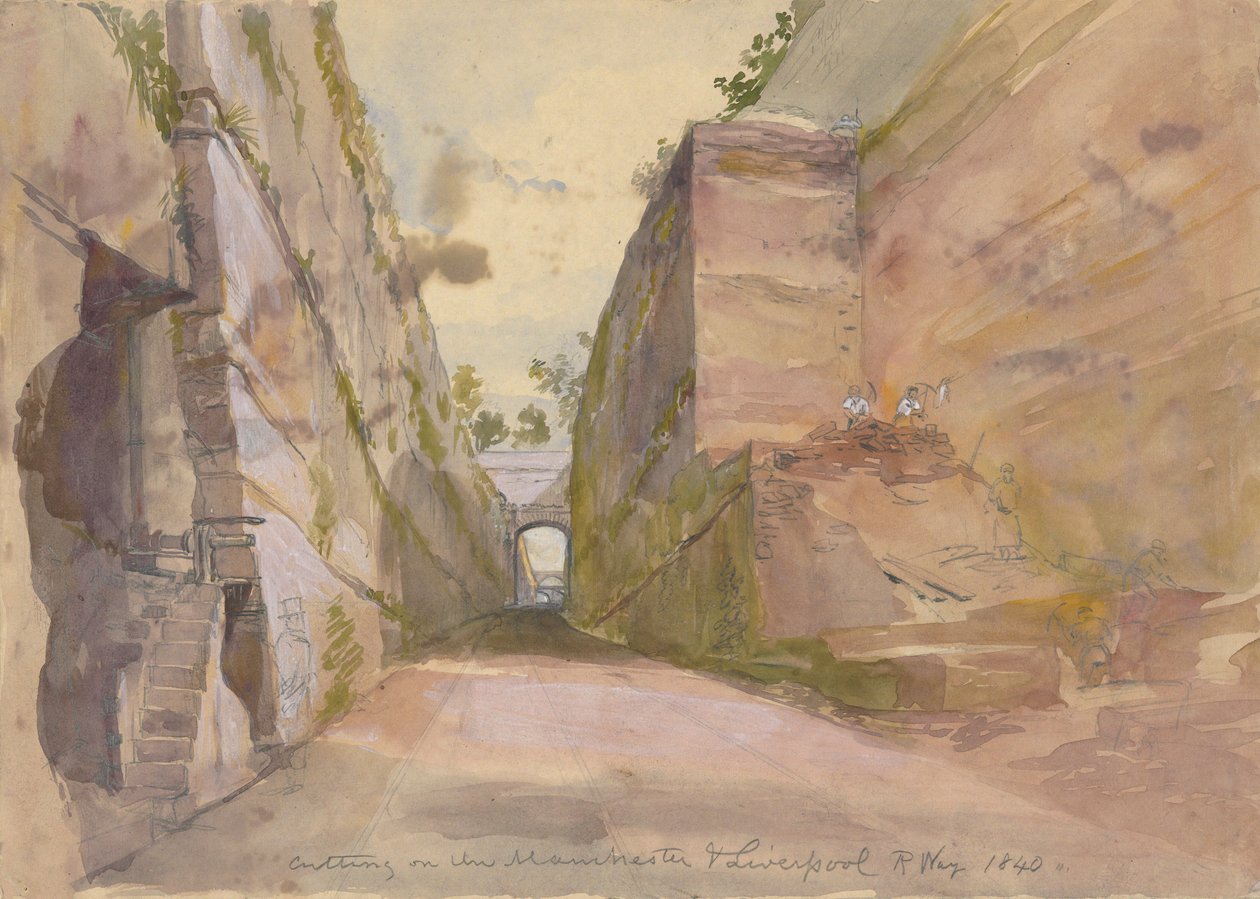 Corte nos caminhos-de-ferro de Manchester e Liverpool de Arthur Fitzwilliam Tait
