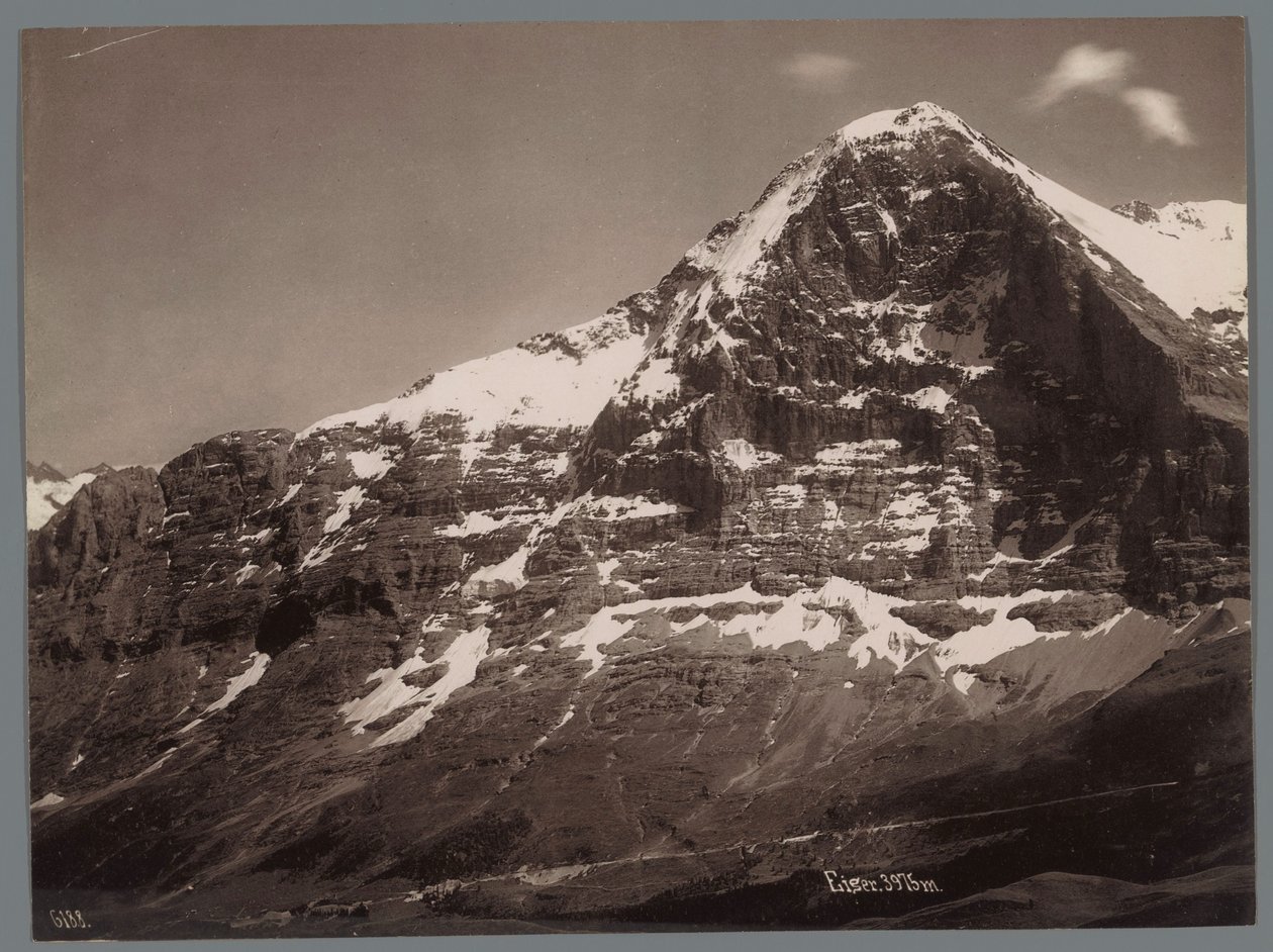 Vista do Eiger nos Alpes Berneses Panorama do Jungfraukette (título da série) de Arthur Gabler