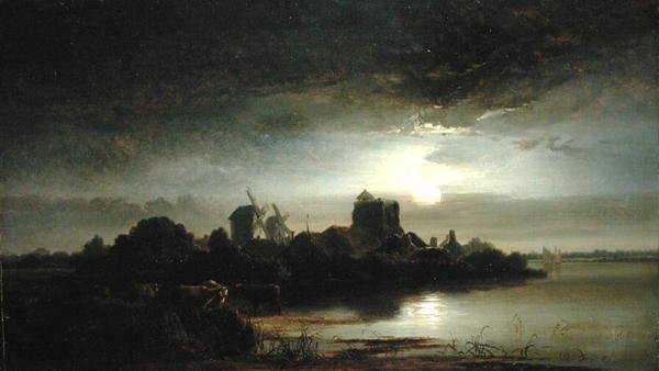 Uma aldeia à luz do luar de Arthur Gilbert