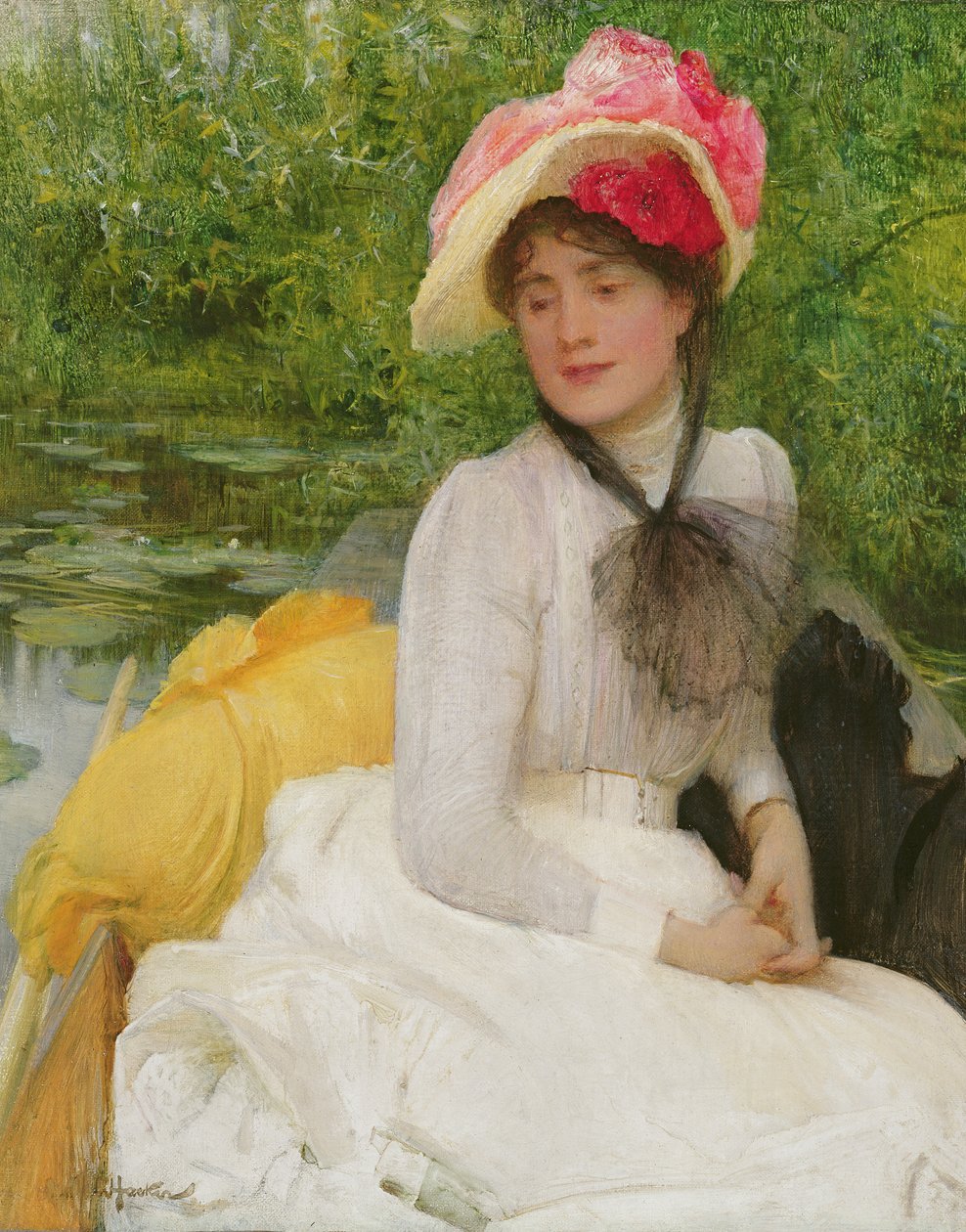 Menina em um pontapé de Arthur Hacker