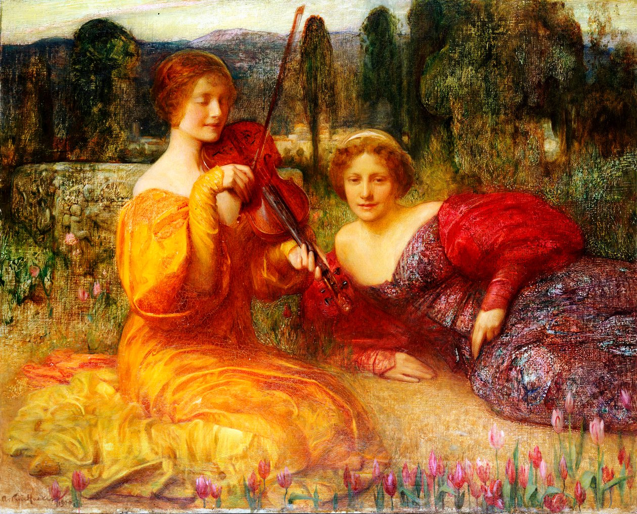 Músico do Silêncio, 1900 de Arthur Hacker