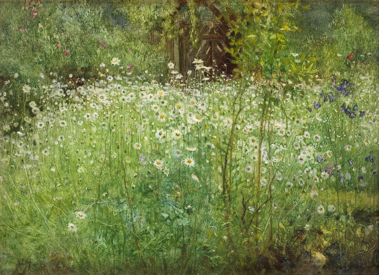 Margaridas e íris, 1920 de Arthur Hacker