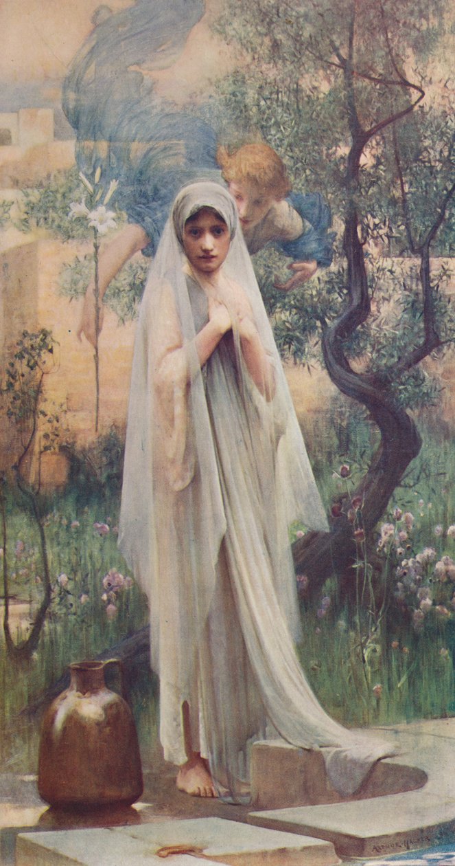 A Anunciação, 1892, c1900 de Arthur Hacker
