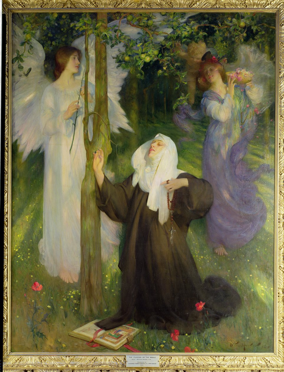 O claustro ou o mundo, 1896 de Arthur Hacker