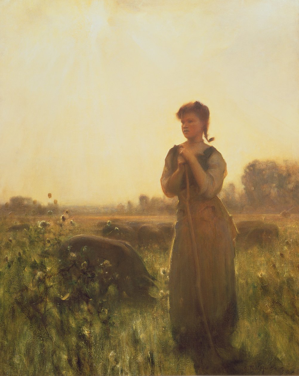 A menina de fazenda de Arthur Hacker
