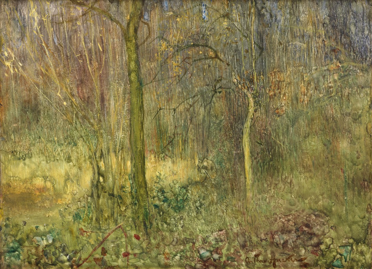 Clareira arborizada de Arthur Hacker