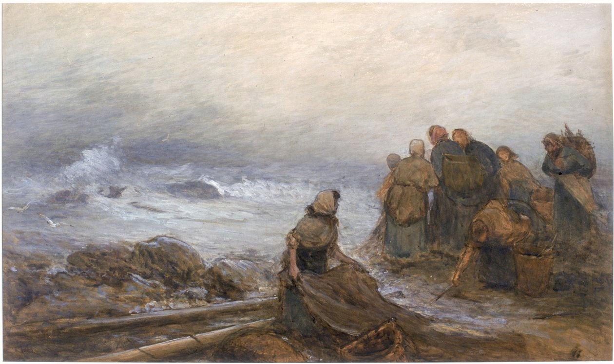 A colheita do mar (bodycolour) de Arthur Hardwick Marsh