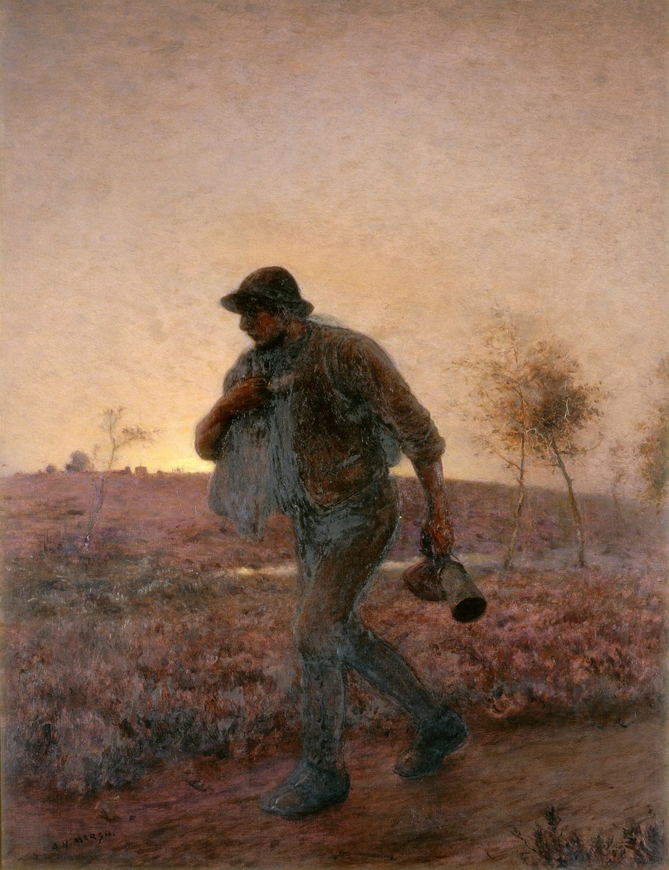 O lavrador Homeward Plods seu caminho cansado de Arthur Hardwick Marsh