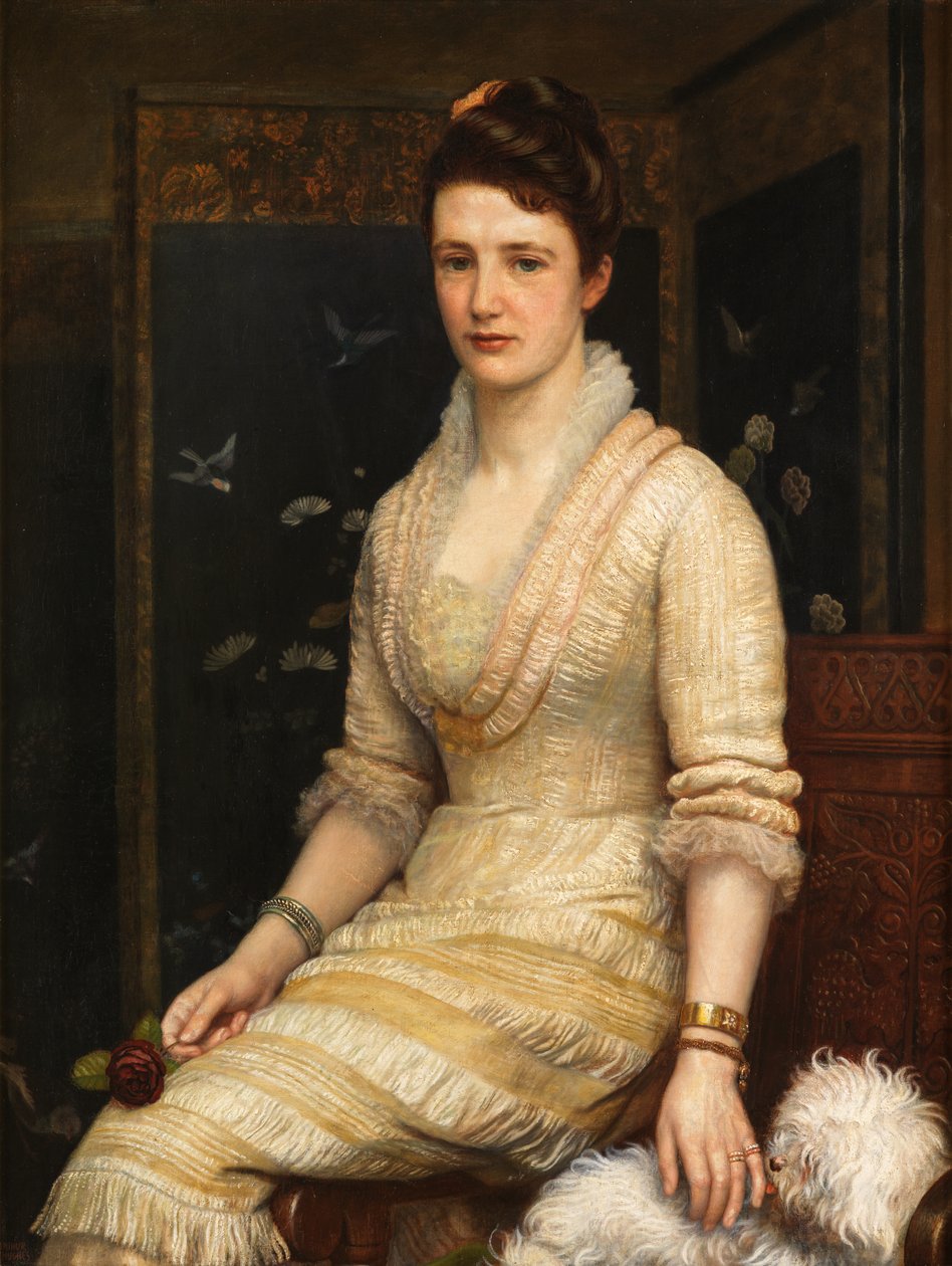 Gertrude Fearon (Óleo sobre tela colocado a bordo) de Arthur Hughes