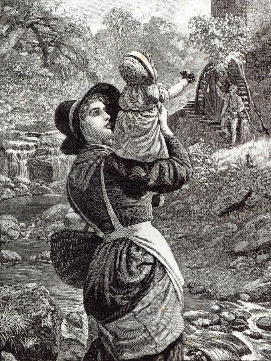Lar do Mercado, de &39;Leisure Hour&39;, 1888 de Arthur Hughes