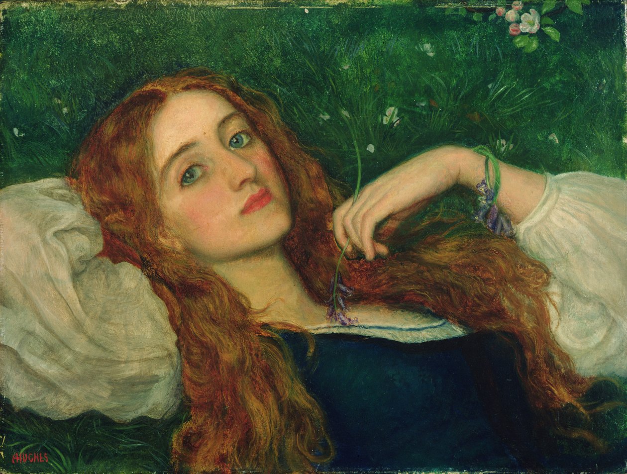 Na grama de Arthur Hughes