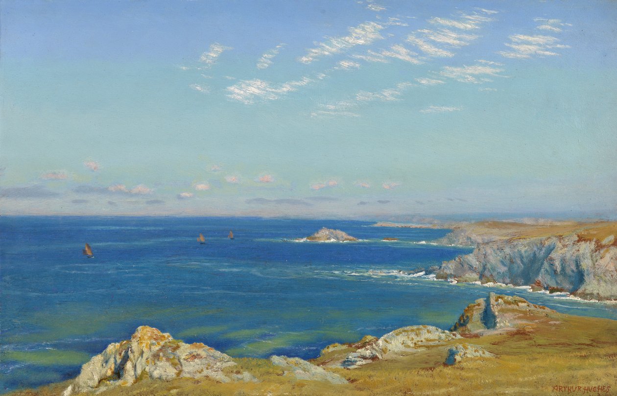 Promontório de Newquay, Cornualha de Arthur Hughes