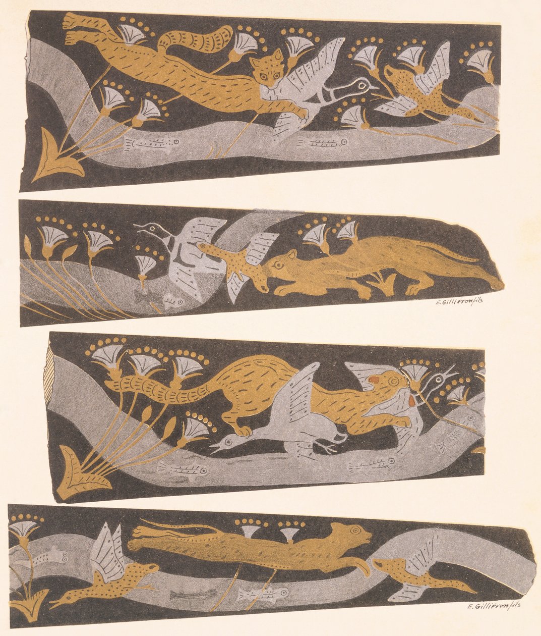 Adagas de bronze, ouro e prata, de 1921 (desenho) de Arthur John Evans