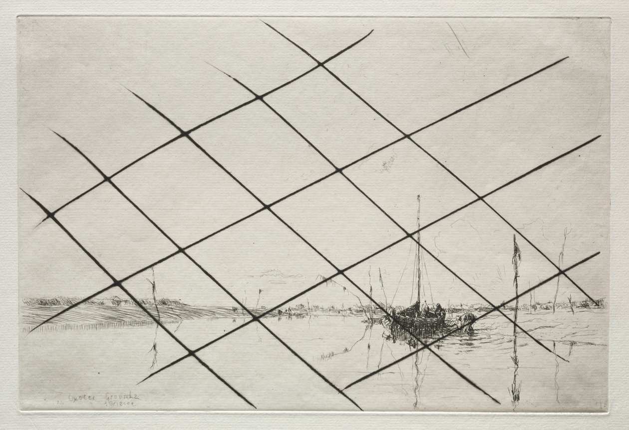 Oyster Grounds (em Essex Creek na maré baixa) de Arthur John Trevor Briscoe