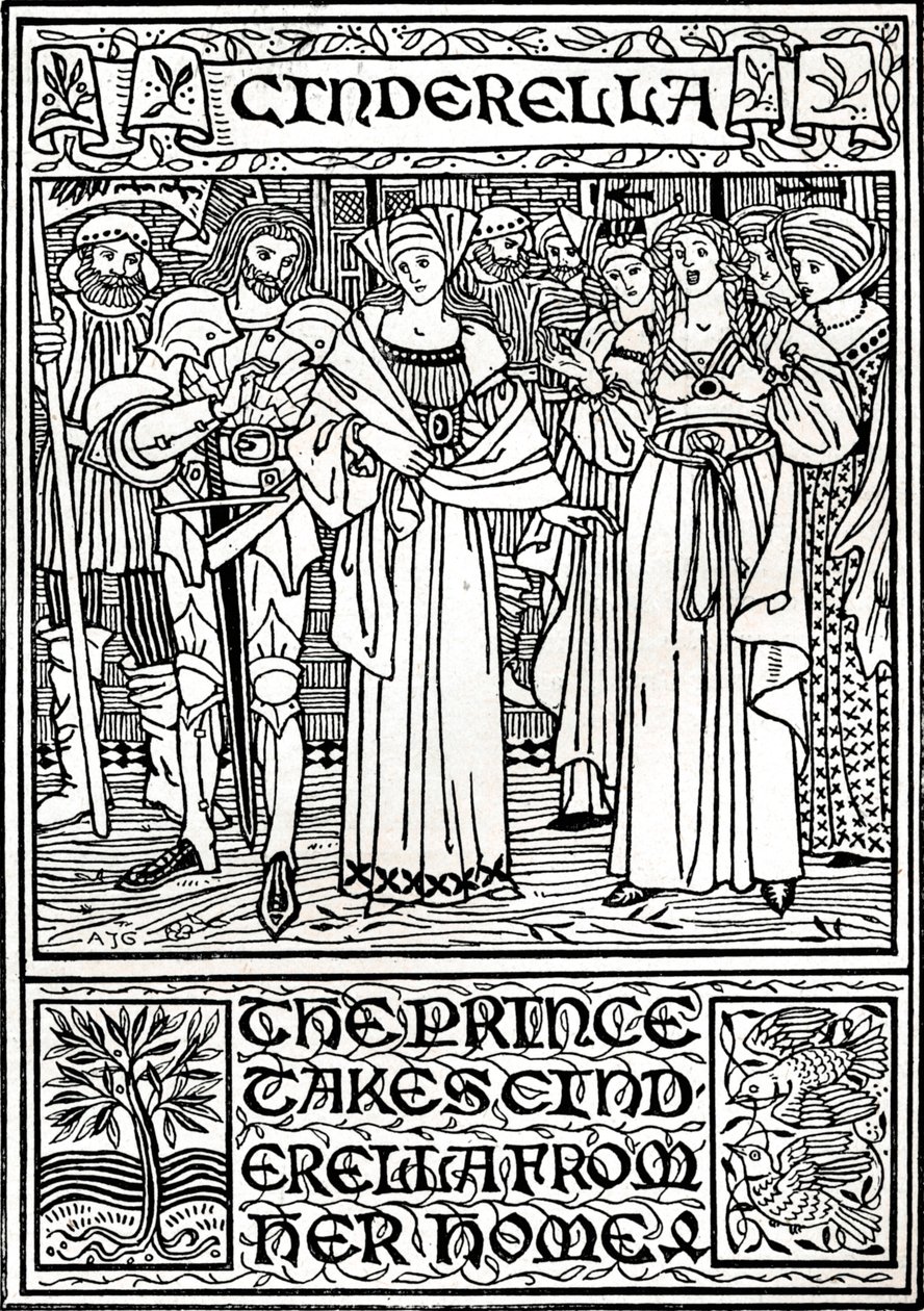 Cinderela, c1895 de Arthur Joseph Gaskin