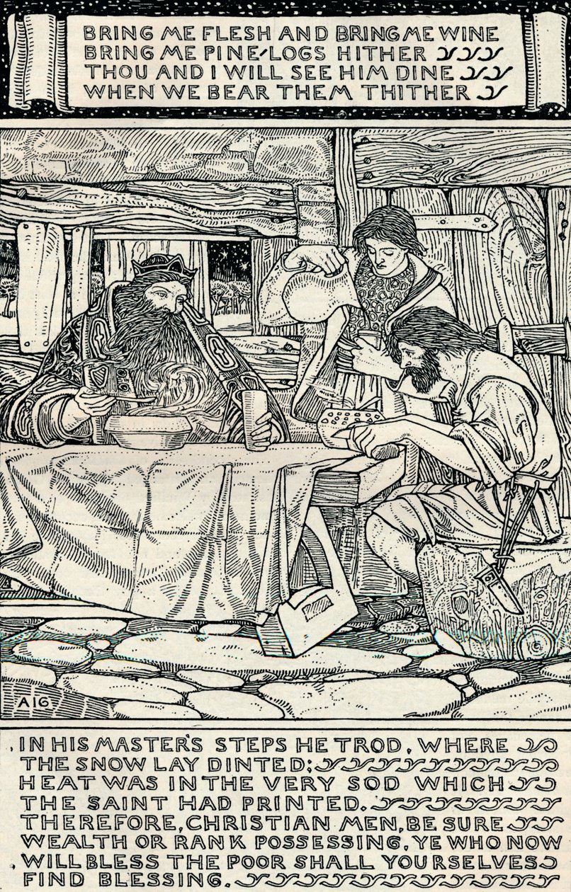Bom rei Wenceslas, 1895 de Arthur Joseph Gaskin