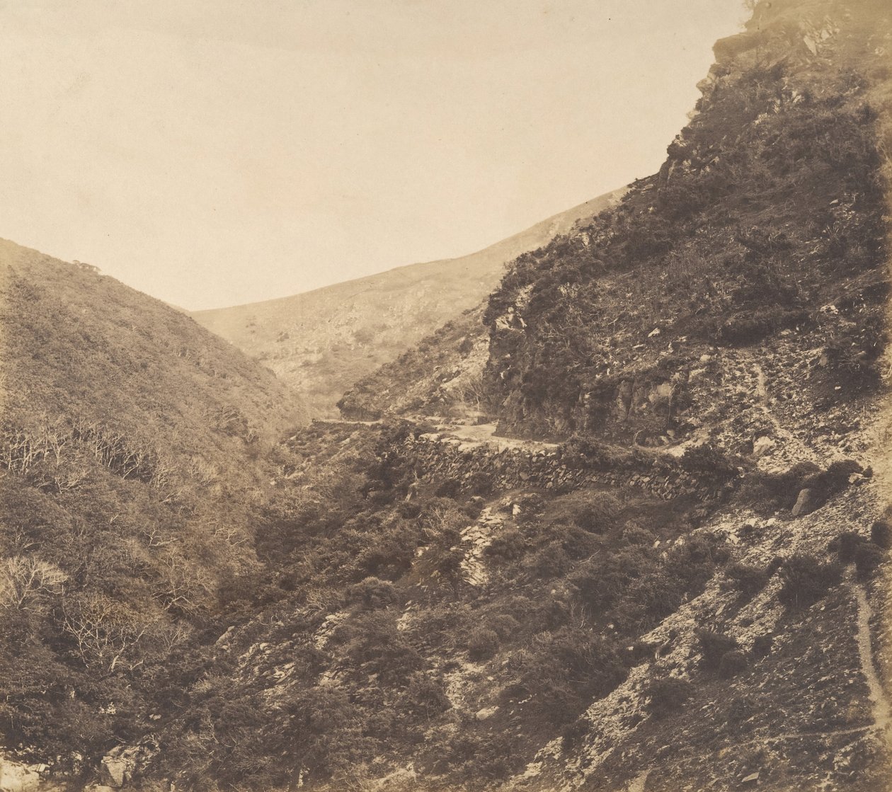 Na estrada para Watersmeet, perto de Lynton, North Devon, 1856. de Arthur Julius Pollock