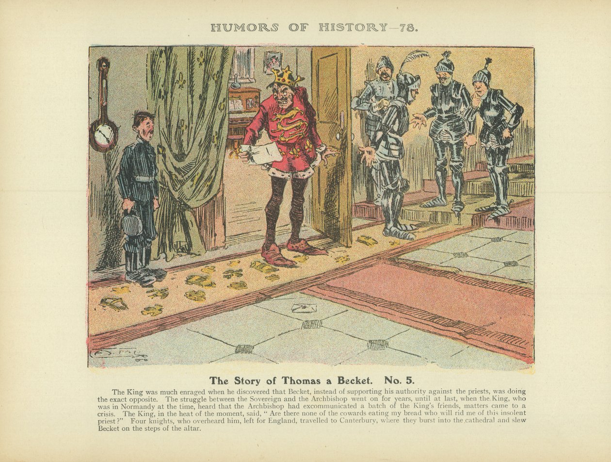 A história de Thomas a Becket. N.º 5 (litografia a cores) de Arthur Moreland