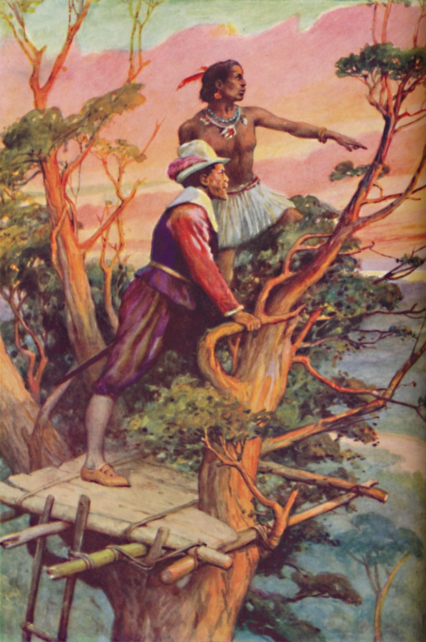 Sir Francis Drake - o primeiro inglês a ver o Pacífico, c1925 de Arthur Percy Dixon