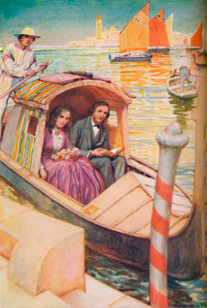 Os Brownings na cidade da gôndola, c1925 de Arthur Percy Dixon